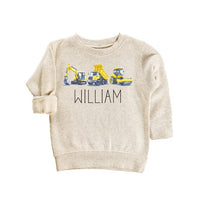 Personalized Construction Baby Shirt, Custom Equipment Outfit