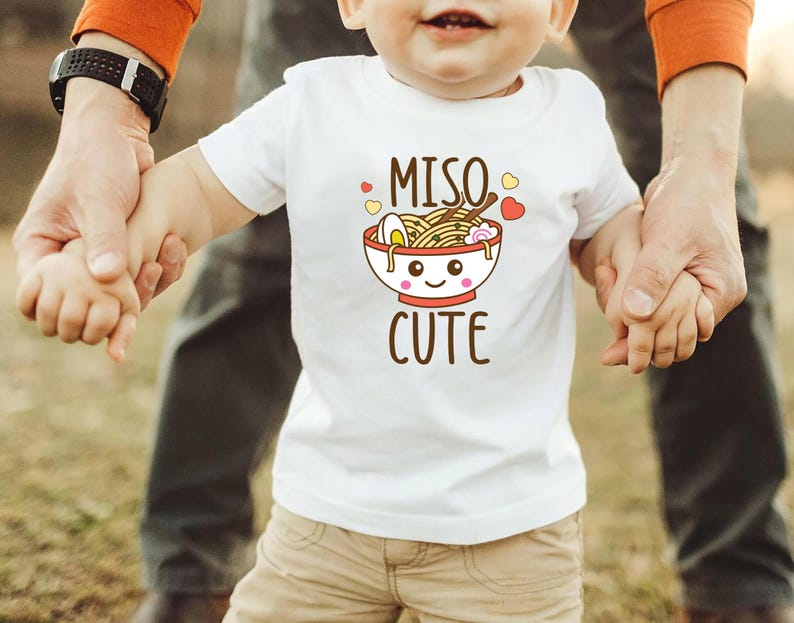 Miso Cute Baby Shirt, Unisex Baby Outfit, Hipster Baby Gift Idea
