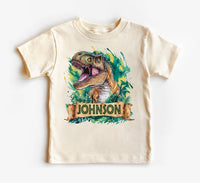 Personalized Dinosaur Baby Bodysuit, Custom Name T-Rex Kids Outfit