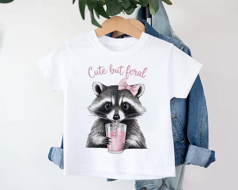 Cute But Feral Baby Shirt, Cute Retro Outfit
