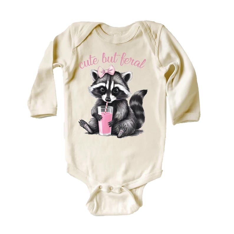 Cute But Feral Baby Bodysuit, Cute Retro Outfit