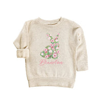 Personalized Girls Easter Baby Bodysuit, Spring Outfit for Girls