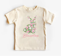 Personalized Girls Easter Baby Bodysuit, Spring Outfit for Girls