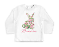 Personalized Girls Easter Baby Bodysuit, Spring Outfit for Girls