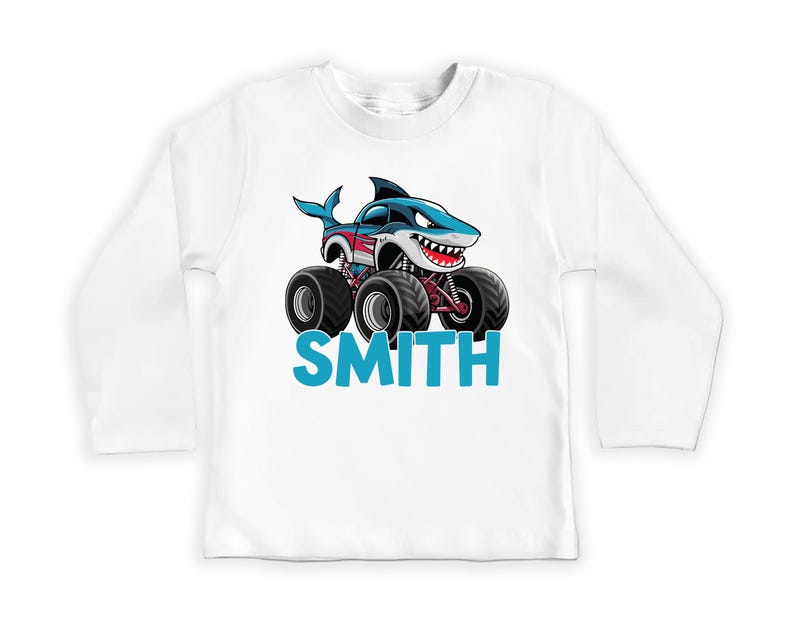 Monster Truck Baby Bodysuit, Personalized Kids Outfit for Truck Lovers