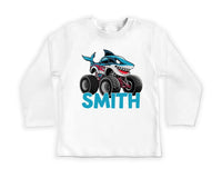 Monster Truck Baby Bodysuit, Personalized Kids Outfit for Truck Lovers