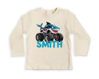 Monster Truck Baby Bodysuit, Personalized Kids Outfit for Truck Lovers