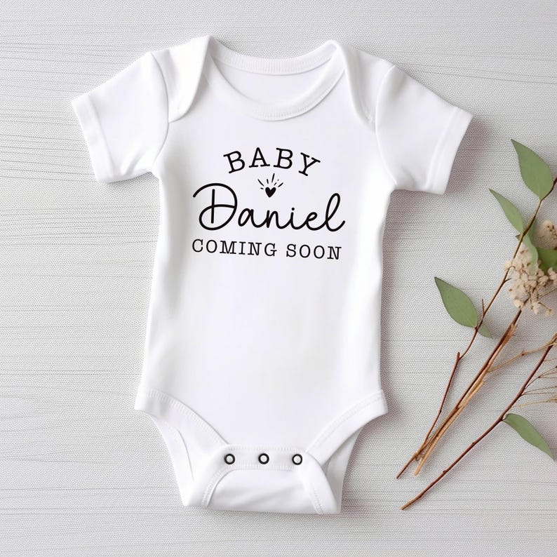 Personalized Announcement Baby Bodysuit