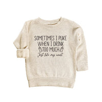Sometimes I Puke When I Drink Too Much Baby Bodysuit, Baby Shower Gift from Auntie