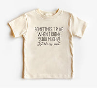 Sometimes I Puke When I Drink Too Much Baby Bodysuit, Baby Shower Gift from Auntie