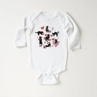 Black Cat Valentine's Day Baby Sweatshirt, Adorable Valentine's Day Gift