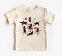 Black Cat Valentine's Day Baby Sweatshirt, Adorable Valentine's Day Gift