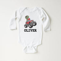 Personalized Dino Valentine Baby Shirt, Cute Dinosaur Kids Gift