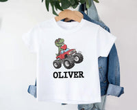 Personalized Dino Valentine Baby Shirt, Cute Dinosaur Kids Gift