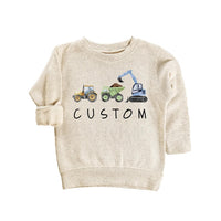Personalized Construction Baby Shirt, Custom Dump Truck Boys Outfit