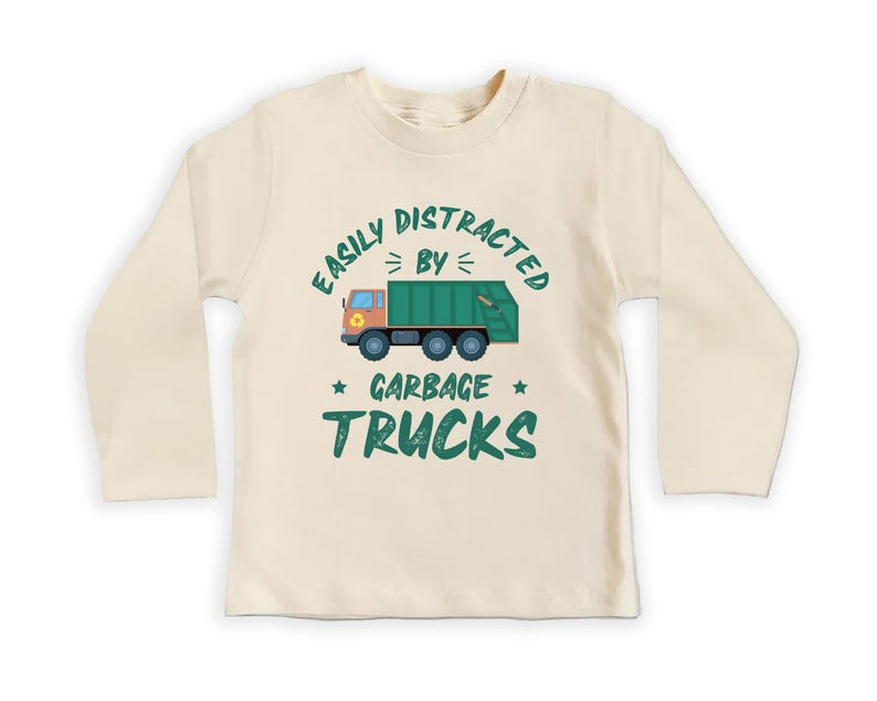 Garbage Truck Baby Sweatshirt, Funny Truck Driver Birthday Gift for Boys and Girls