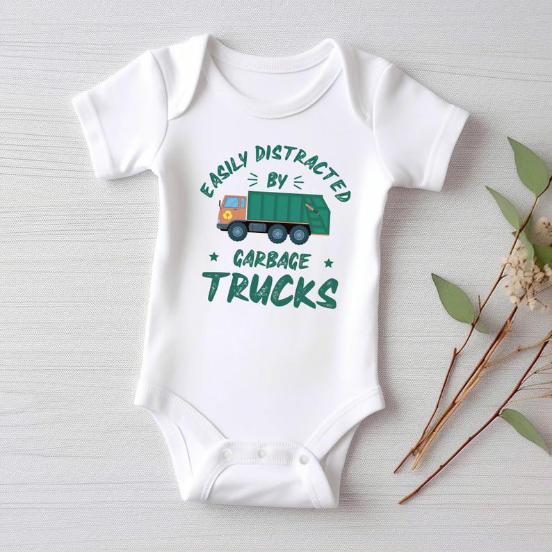 Garbage Truck Baby Sweatshirt, Funny Truck Driver Birthday Gift for Boys and Girls