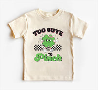 Too Cute to Pinch Baby Sweatshirt, St. Patrick's Day Baby Outfit