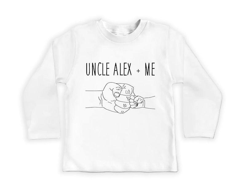 Custom Uncle + Me Baby Bodysuit, Adorable Gift for Nephew | Niece