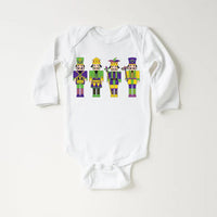 Nutcracker Mardi Gras Baby Sweatshirt, Adorable Mardi Gras Kids Outfit Celebrations