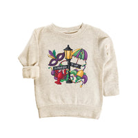 It's Mardi Gras Y'all Baby Sweatshirt, Festive Mardi Gras Kids Outfit