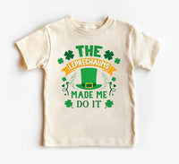 The Leprechaun Made Me Do It Baby Sweatshirt, Cute Saint Patrick's Day Kids Outfit
