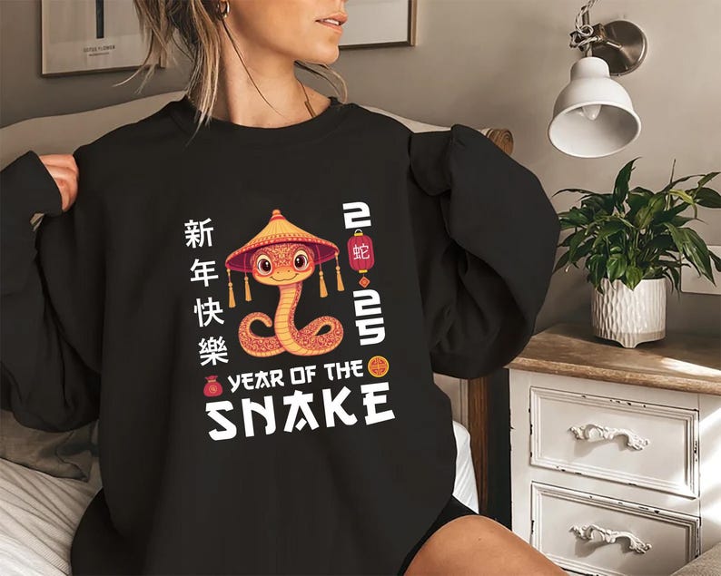 Year of the Snake Sweatshirt, 2025 Chinese New Year Sweatshirt