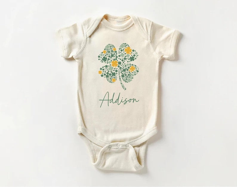 Personalized St Patrick's Day Baby Shirt, Adorable Irish Outfit