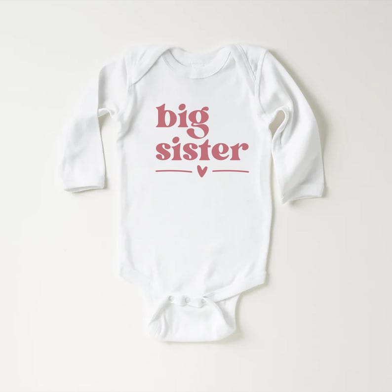Big Sister Baby Shirt, Adorable Big Sister Gift for Girls, Pregnancy Announcement Pullover