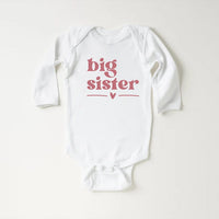 Big Sister Baby Shirt, Adorable Big Sister Gift for Girls, Pregnancy Announcement Pullover