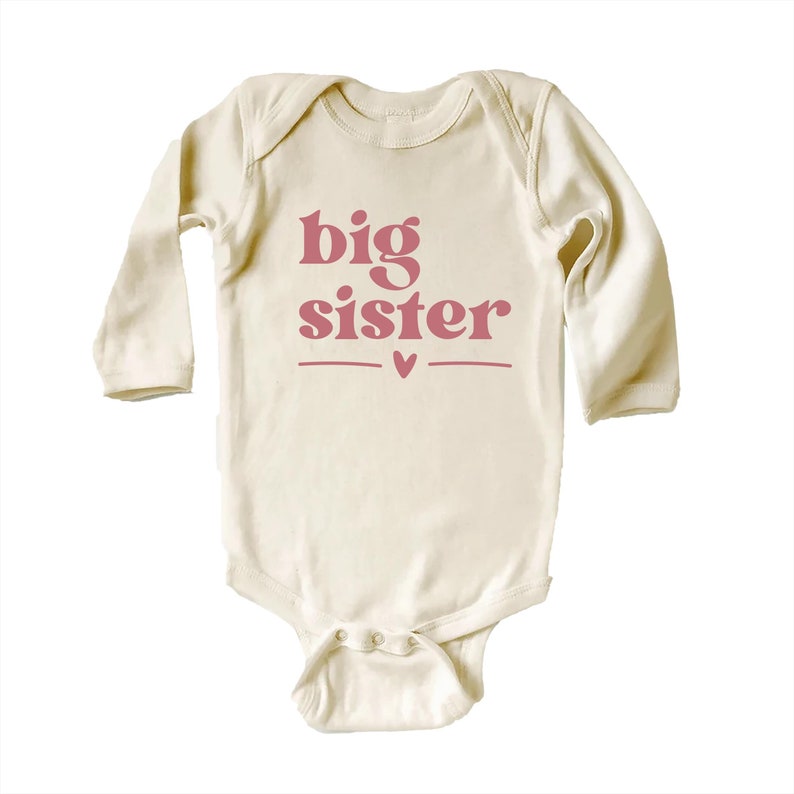 Big Sister Baby Shirt, Adorable Big Sister Gift for Girls, Pregnancy Announcement Pullover