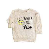 Custom My First Eid Baby Shirt, Muslim Eid Mubarak Outfit for 1st Eid