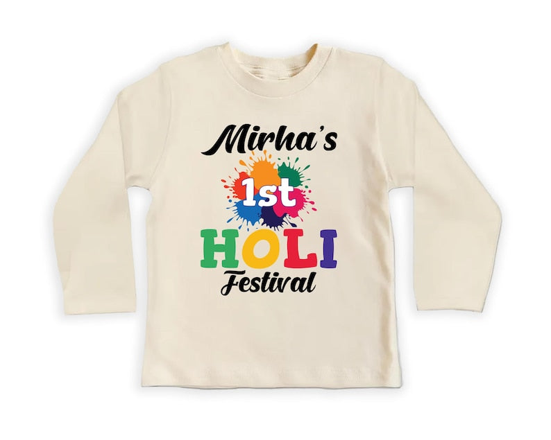 My 1st Holi Baby Bodysuit, Holi Hai Festival Outfit