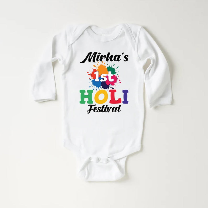 My 1st Holi Baby Bodysuit, Holi Hai Festival Outfit