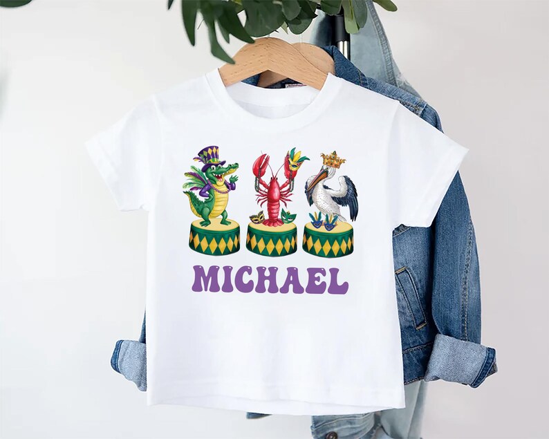 Personalized Mardi Gras Baby Sweatshirt, Adorable Mardi Gras Parade Outfit