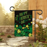 St Patrick's Day Garden Flag, 12x18 Inch Double Sided, Irish Shamrock Yard Decorations, Clover Lucky Welcome Flag, Shamrocks Holiday Flag