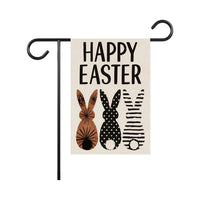 Happy Easter Bunnies Welcome Garden Flag, 12x18 Inch Double Sided, Rabbit Easter Day Yard Holiday Decorations, Easter Bunnies Flag