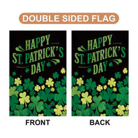 St Patrick's Day Garden Flag, 12x18 Inch Double Sided, Irish Shamrock Yard Decorations, Clover Lucky Welcome Flag, Shamrocks Holiday Flag