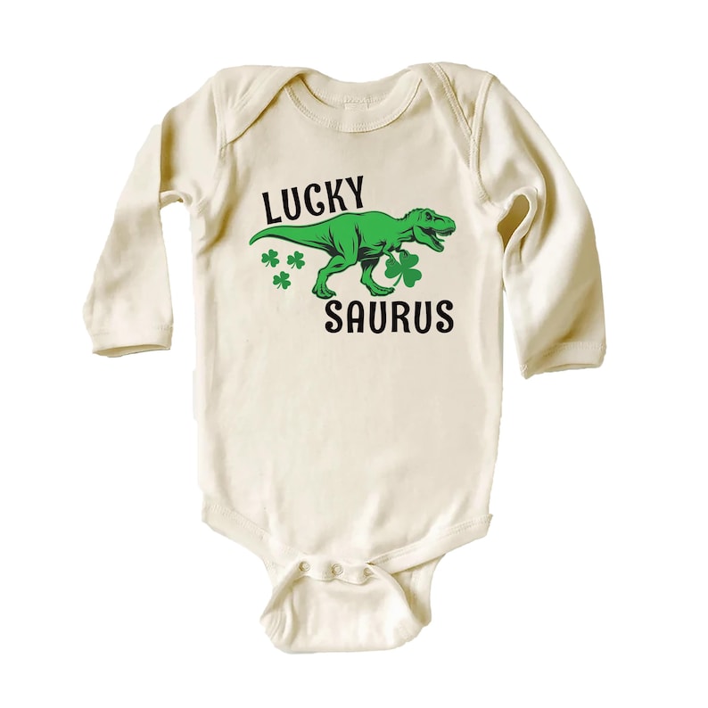 Lucky Saurus St. Patrick's Day Baby Sweatshirt , Saint Patrick’s Day Gift