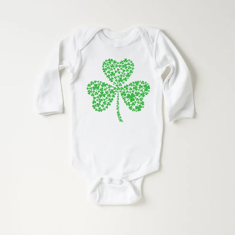 Irish Shamrock St Patrick's Day Baby Shirt, Irish Pride St Patrick's Day Outfit