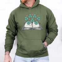 St. Patrick's Day Book Lover Hoodie, Book Gift