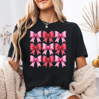 Retro Valentine's Day Short Sleeve T-Shirt, Heart Coquette Shirt