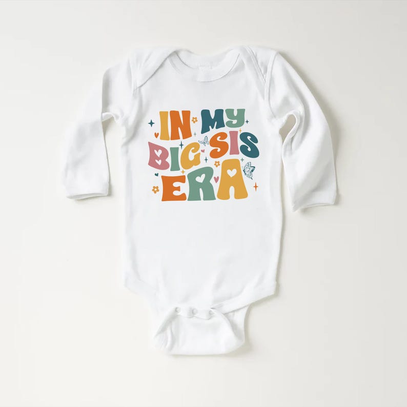 Big Sister Baby Shirt, Big Sister Crew Neck, Adorable Gift for Girls