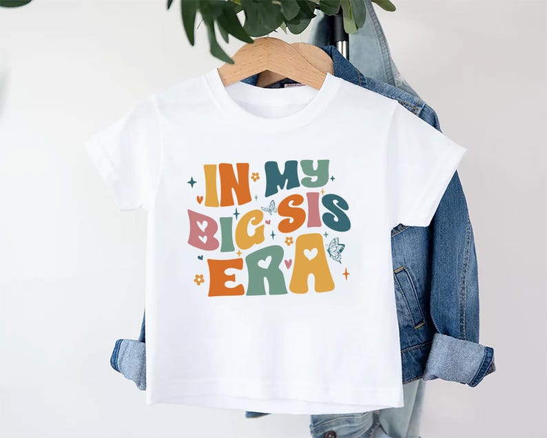 Big Sister Baby Shirt, Big Sister Crew Neck, Adorable Gift for Girls