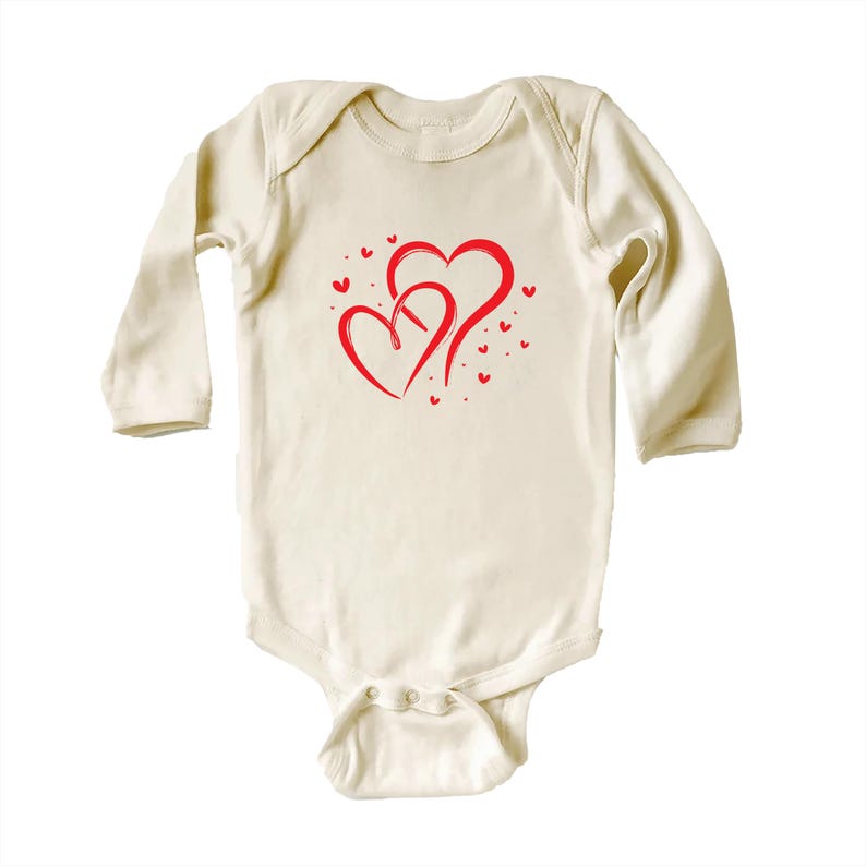 Valentine's Day Baby Bodysuit, Love Hearts Baby Outfit