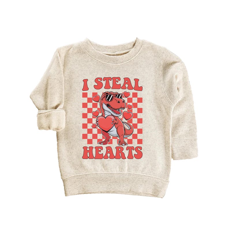 I Steal Hearts Baby Bodysuit, Cute Valentine Day Kids Outfit
