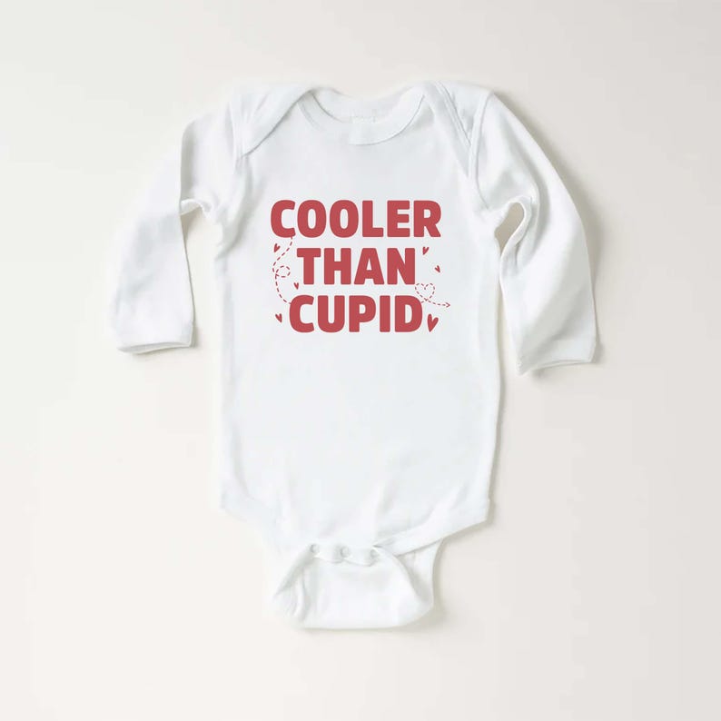 Cooler Than Cupid Baby Sweatshirt, Cute Valentine Day Kids Outfit