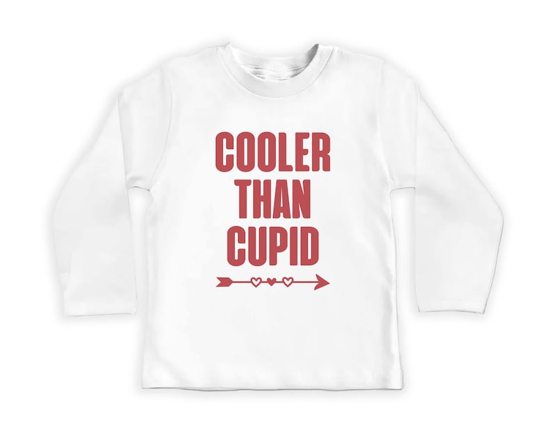 Cooler Than Cupid Baby Shirt, Cute Valentine Day Kids Outfit