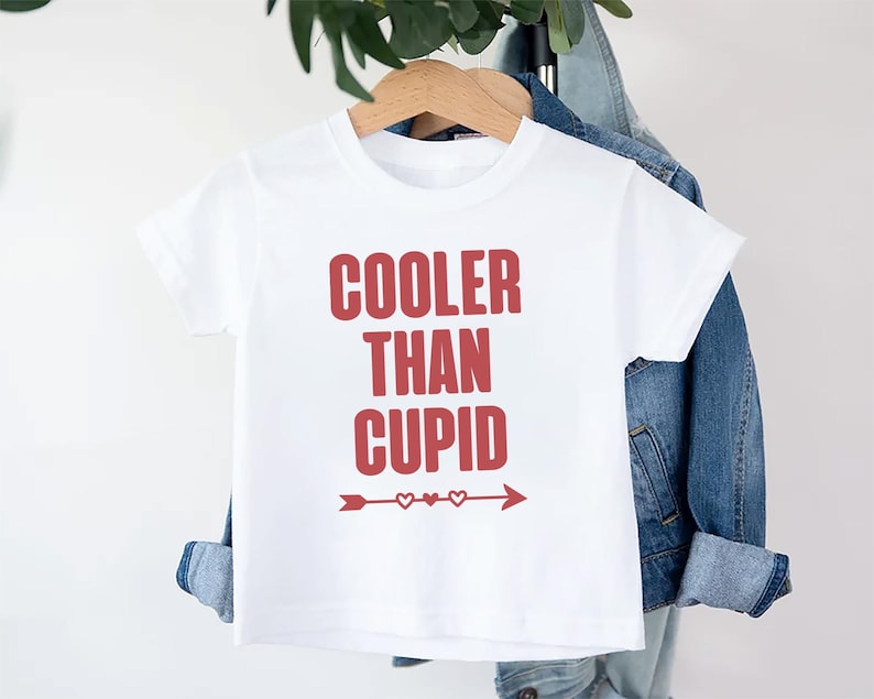 Cooler Than Cupid Baby Shirt, Cute Valentine Day Kids Outfit