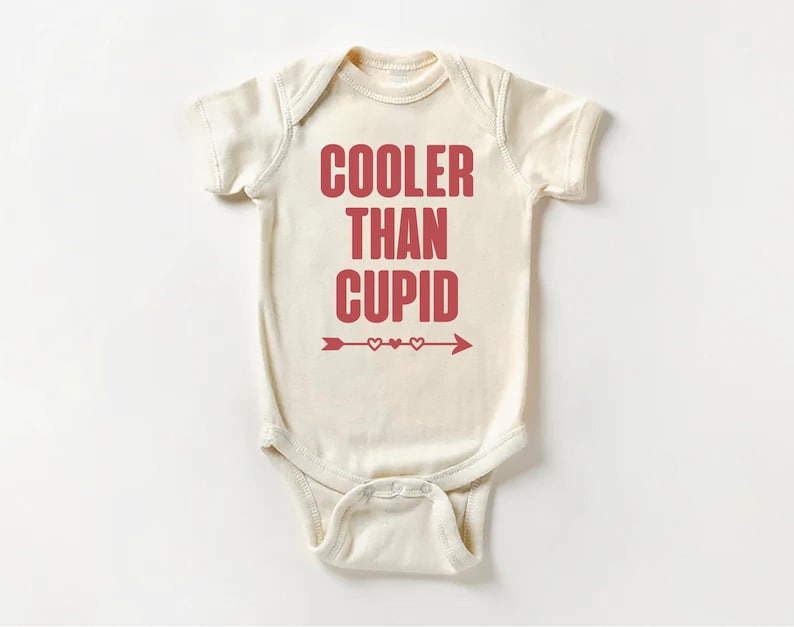 Cooler Than Cupid Baby Shirt, Cute Valentine Day Kids Outfit